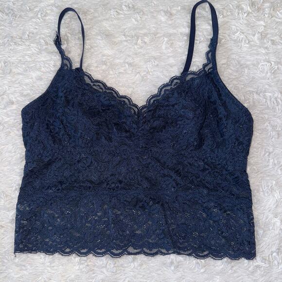 Gilly Hicks Navy Blue Lacey Bralette - Picture 1 of 6